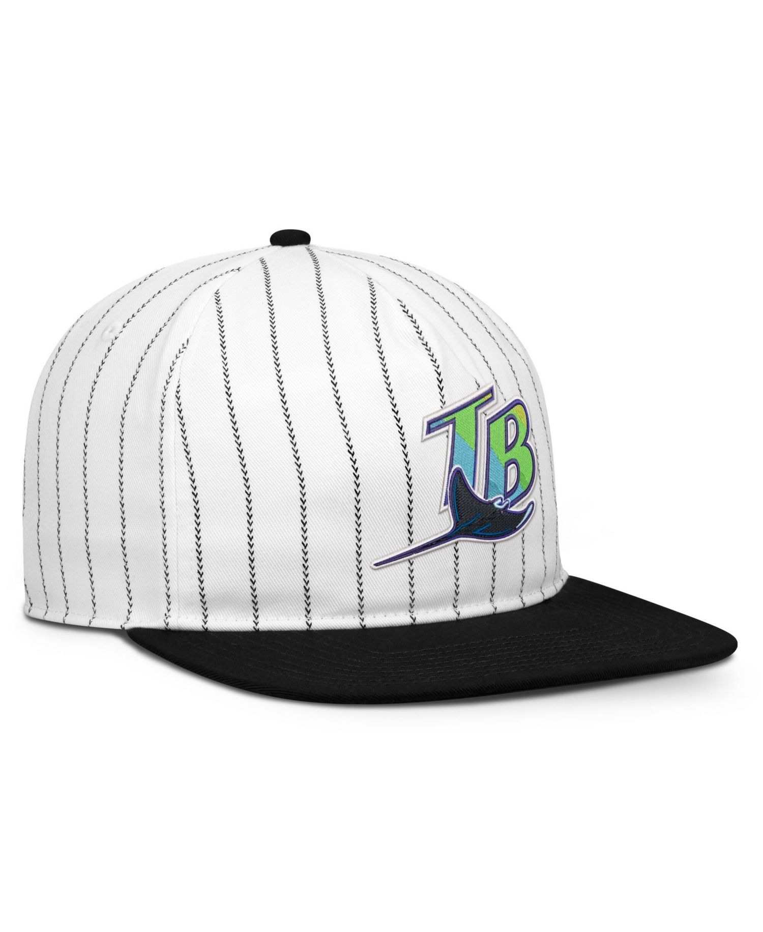 Men's White/Black Tampa Bay Rays Cooperstown Collection Pro Adjustable Hat
