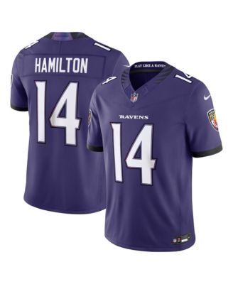 Men's Kyle Hamilton Purple Baltimore Ravens Team Vapor F.U.S.E. Stitched Limited Jersey