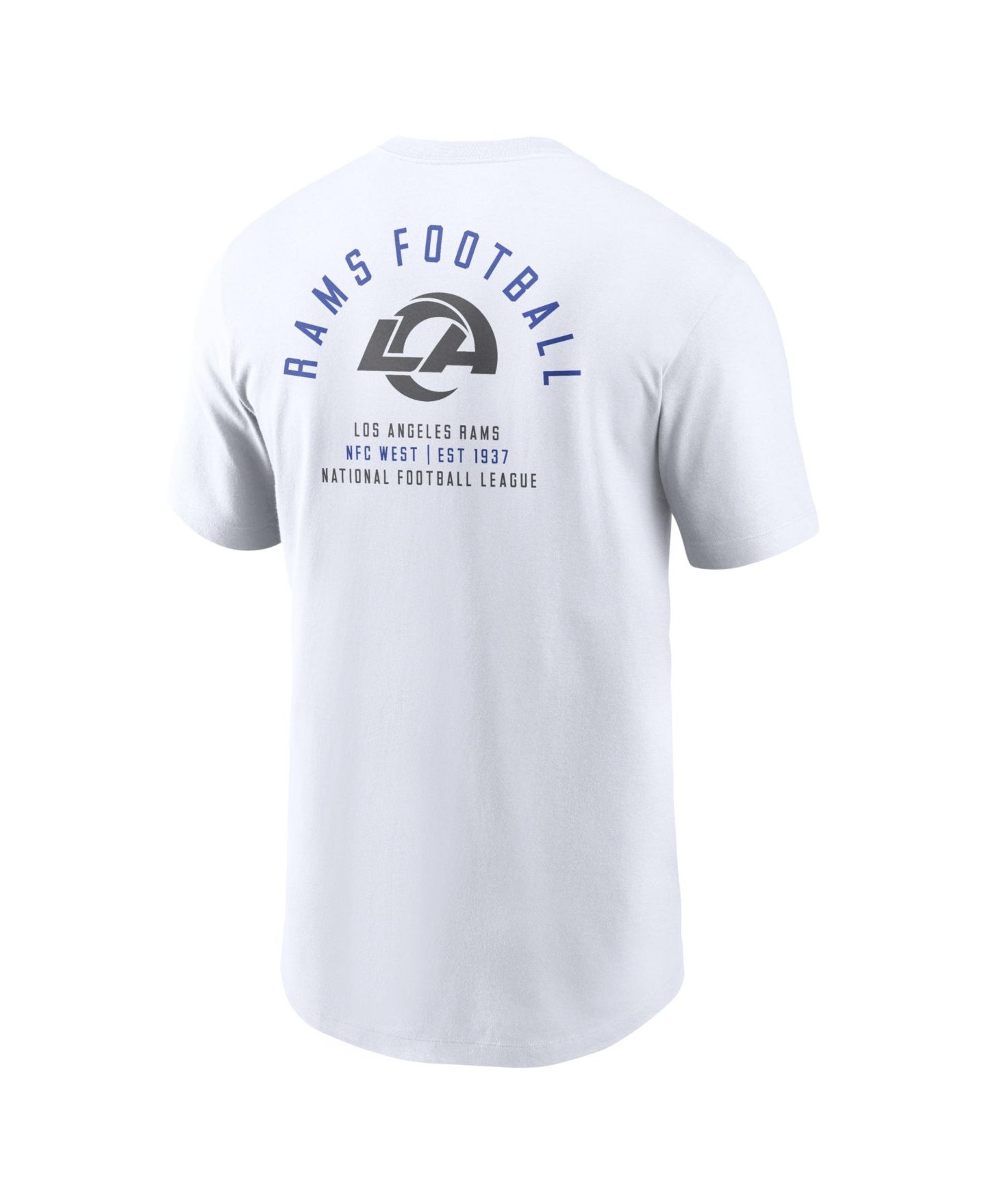 Мужская футболка Nike White Los Angeles Rams Split Logo — фото 3