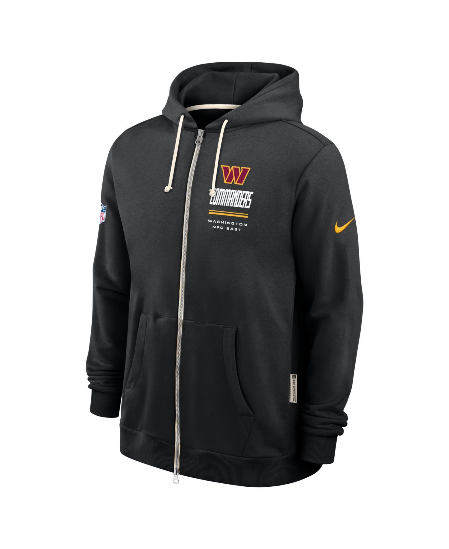 Men's Black Washington Commanders Sideline Standard Issue Quarterback Scramble Dri-FIT Full-Zip Hoodie