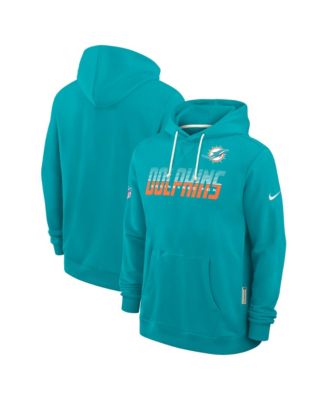 Men's Aqua Miami Dolphins Sideline Standard Issue Top Prospect Dri-FIT Hoodie