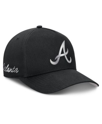 Men's Black Atlanta Braves Rise Dri-FIT A-Frame Adjustable Hat