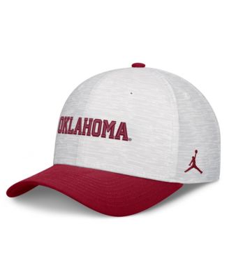 Men's and Women's White/Crimson Oklahoma Sooners Primetime Rise Adjustable Hat