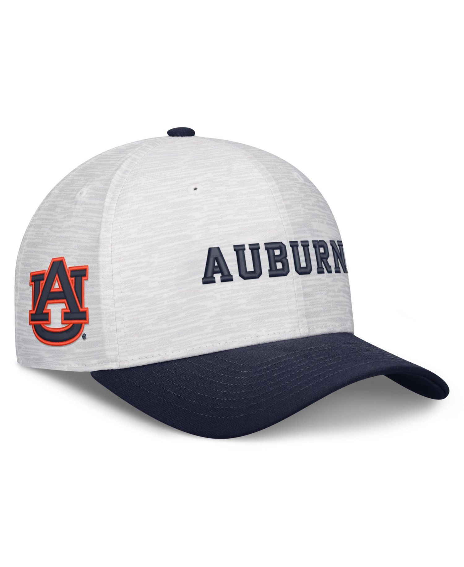 Men's and Women's White/Navy Auburn Tigers Primetime Rise Adjustable Hat