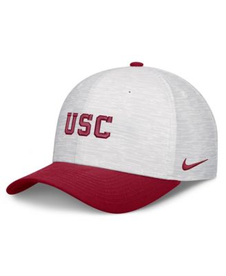 Men's and Women's White/Cardinal USC Trojans Primetime Rise Adjustable Hat