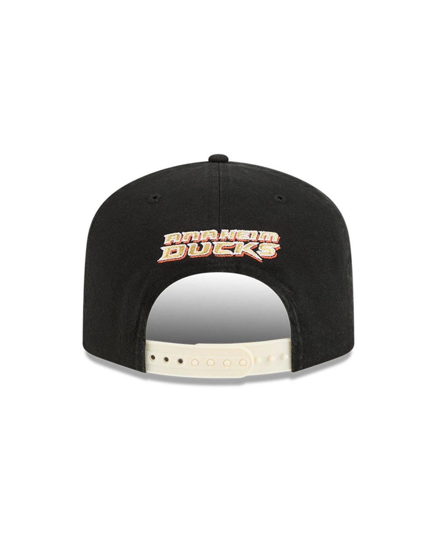 Мужская кепка New Era Black Anaheim Ducks Throwback Stanley Cup Champions Side Patch 19TWENTY Adjustable Hat — фото 4