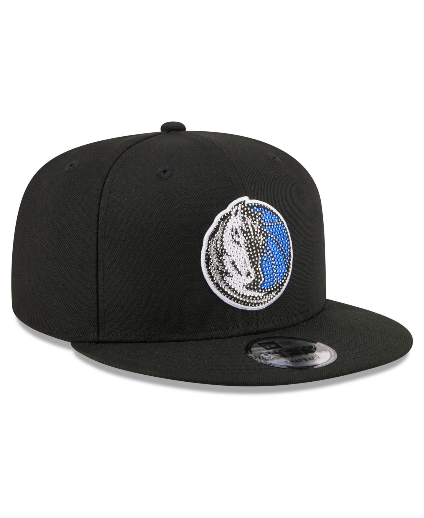 Мужская кепка New Era Black Dallas Mavericks 2026 NBA Draft Crystal 9FIFTY Snapback Hat — фото 3