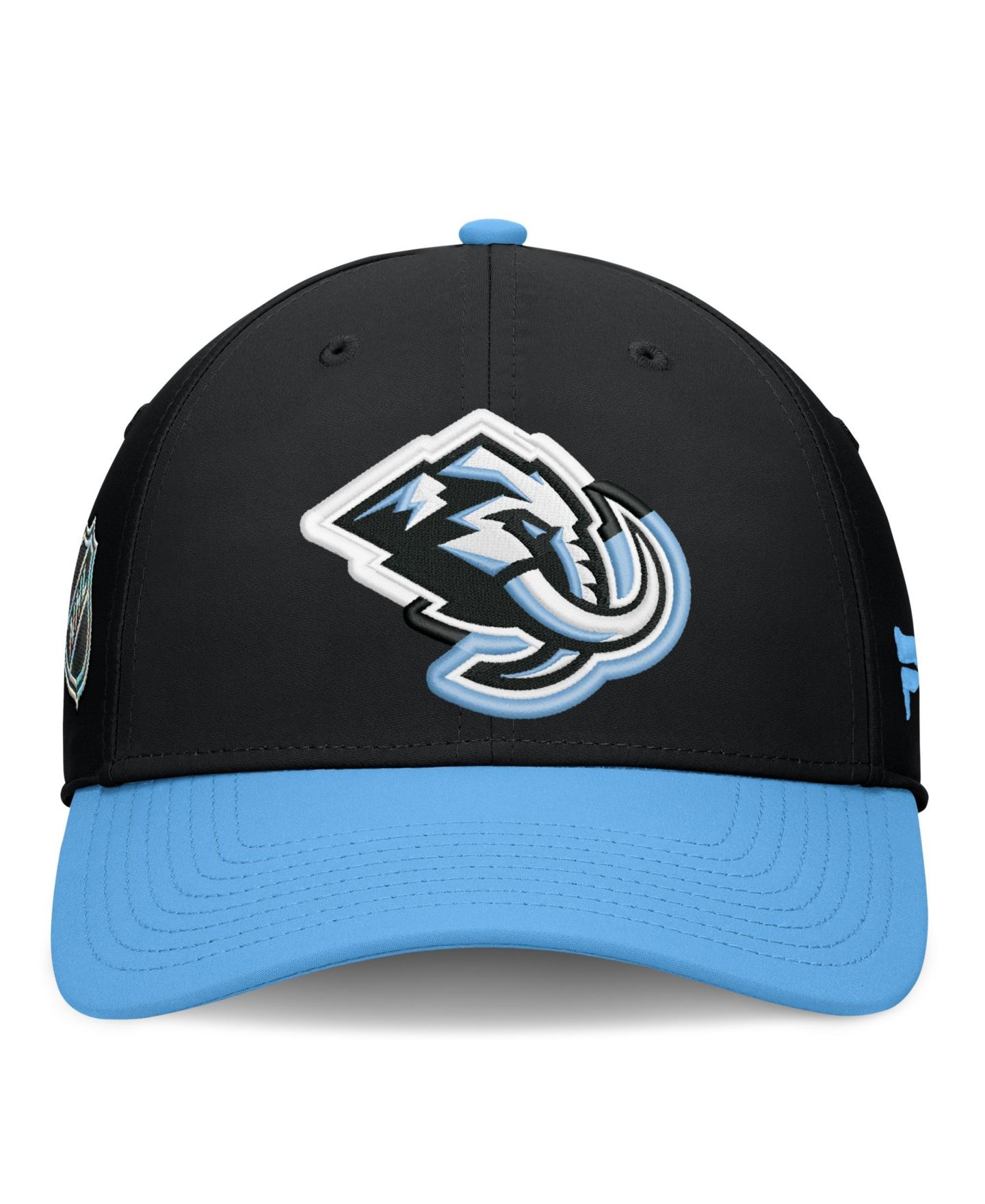 Мужской головной убор Fanatics Black/Light Blue Utah Mammoth Flex Fit Hat — фото 2