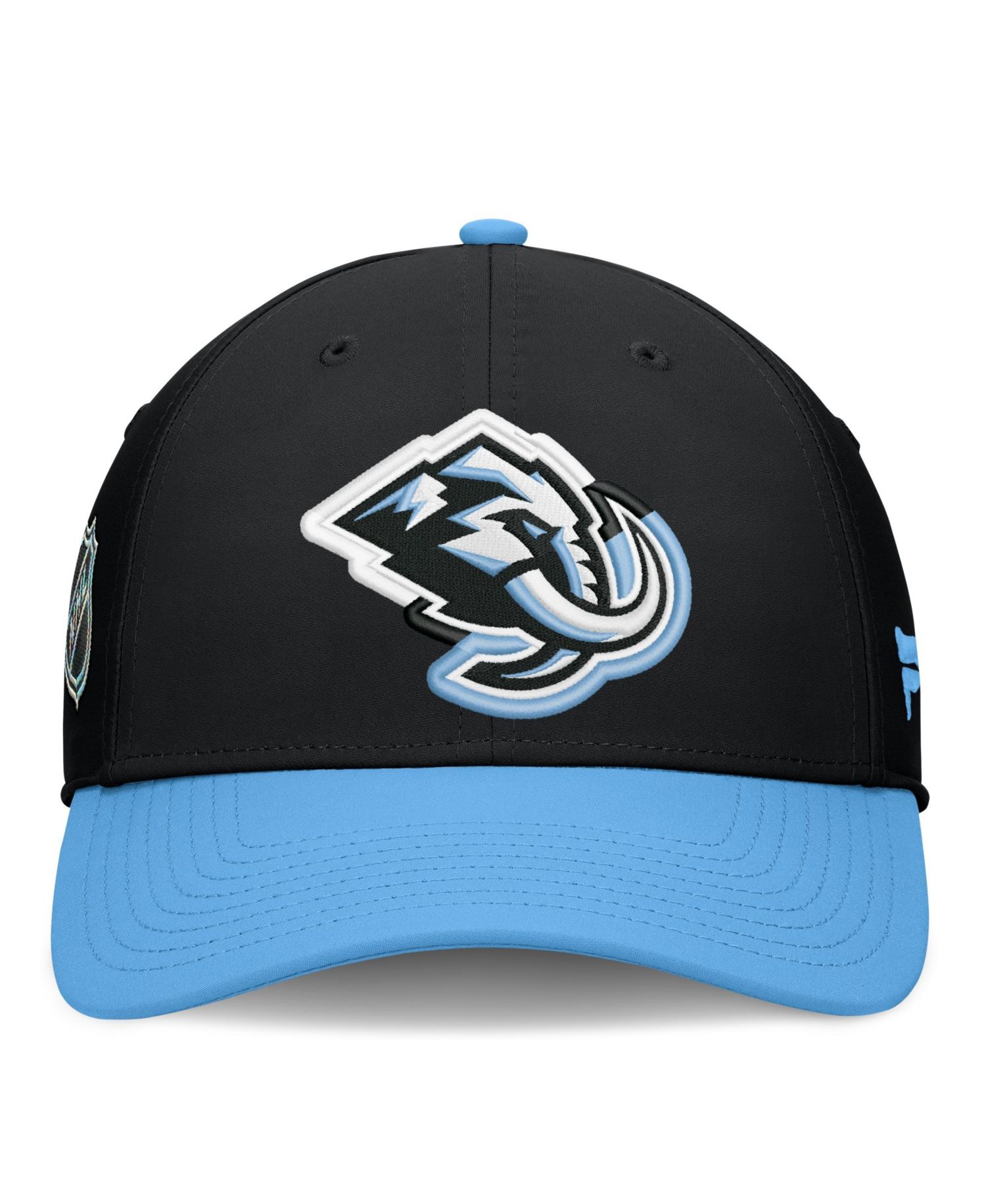 Men's Black/Light Blue Utah Mammoth Flex Fit Hat