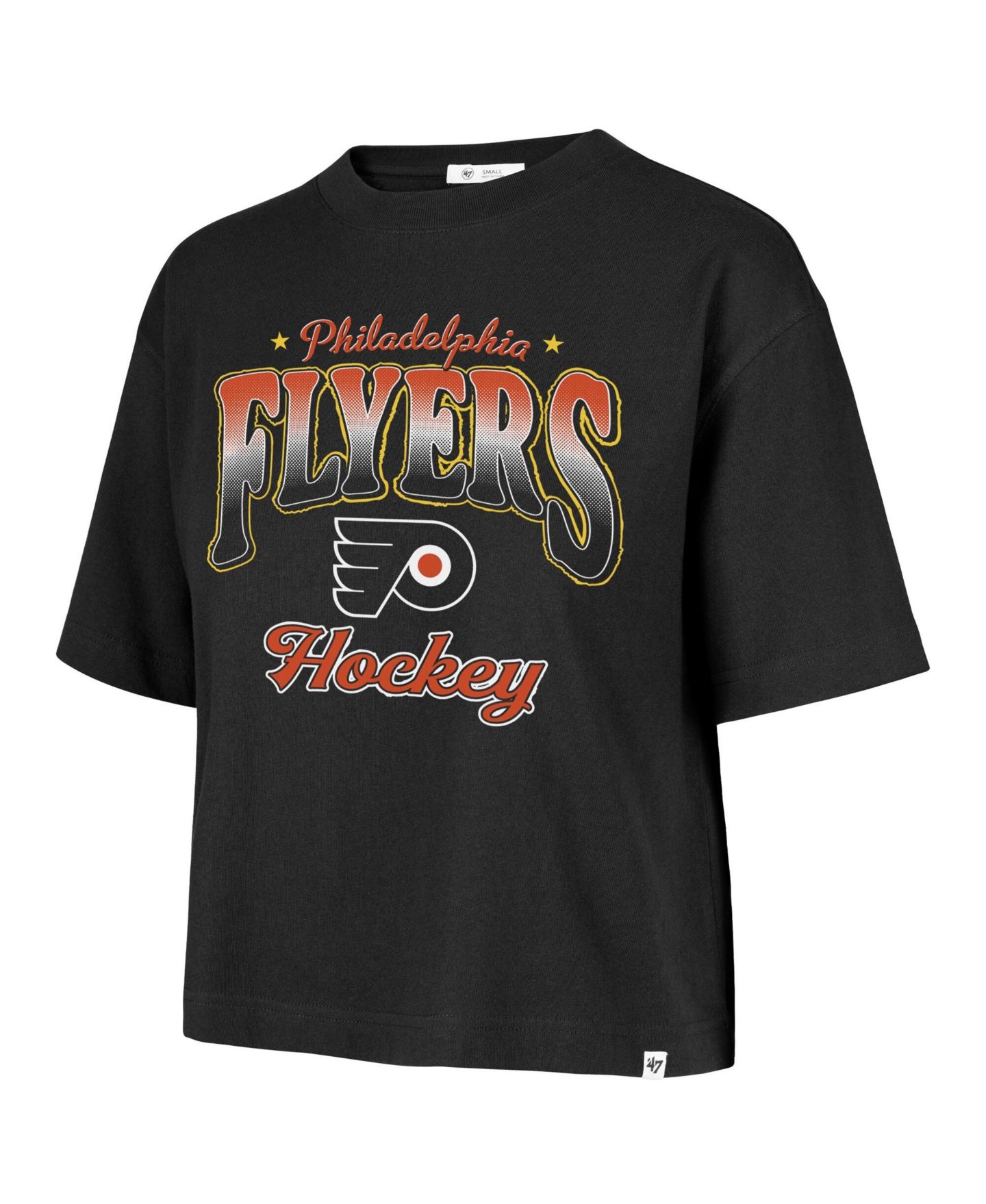 Женская футболка '47 Brand Philadelphia Flyers Vibe Check Reed City Cropped Oversized Graphic — фото 2