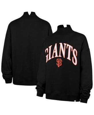 Women's Black San Francisco Giants Oversized Vantage Mock Neck Sweatshirt