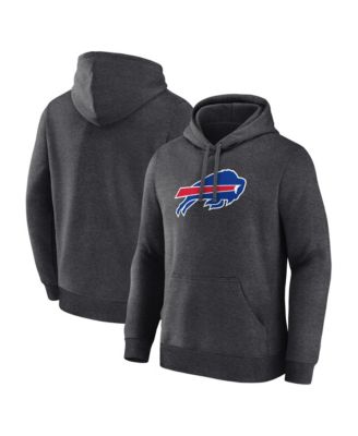 Men's Heather Charcoal Buffalo Bills Primary Logo Hoodie