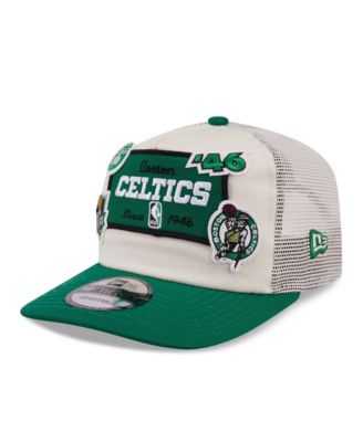 Men's Cream Boston Celtics Layered Patch 19TWENTY Adjustable Hat