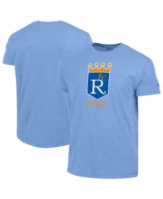 Men's Light Blue Kansas City Royals Cooperstown Logo Tri-Blend T-Shirt