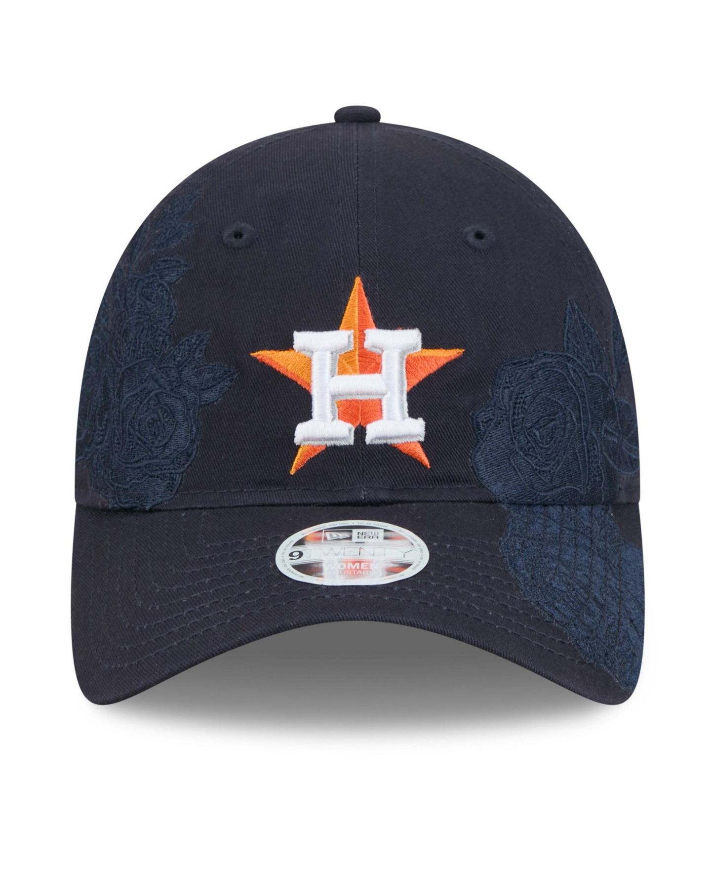 Женская кепка New Era Navy Houston Astros Roses 9TWENTY Adjustable Hat — фото 2