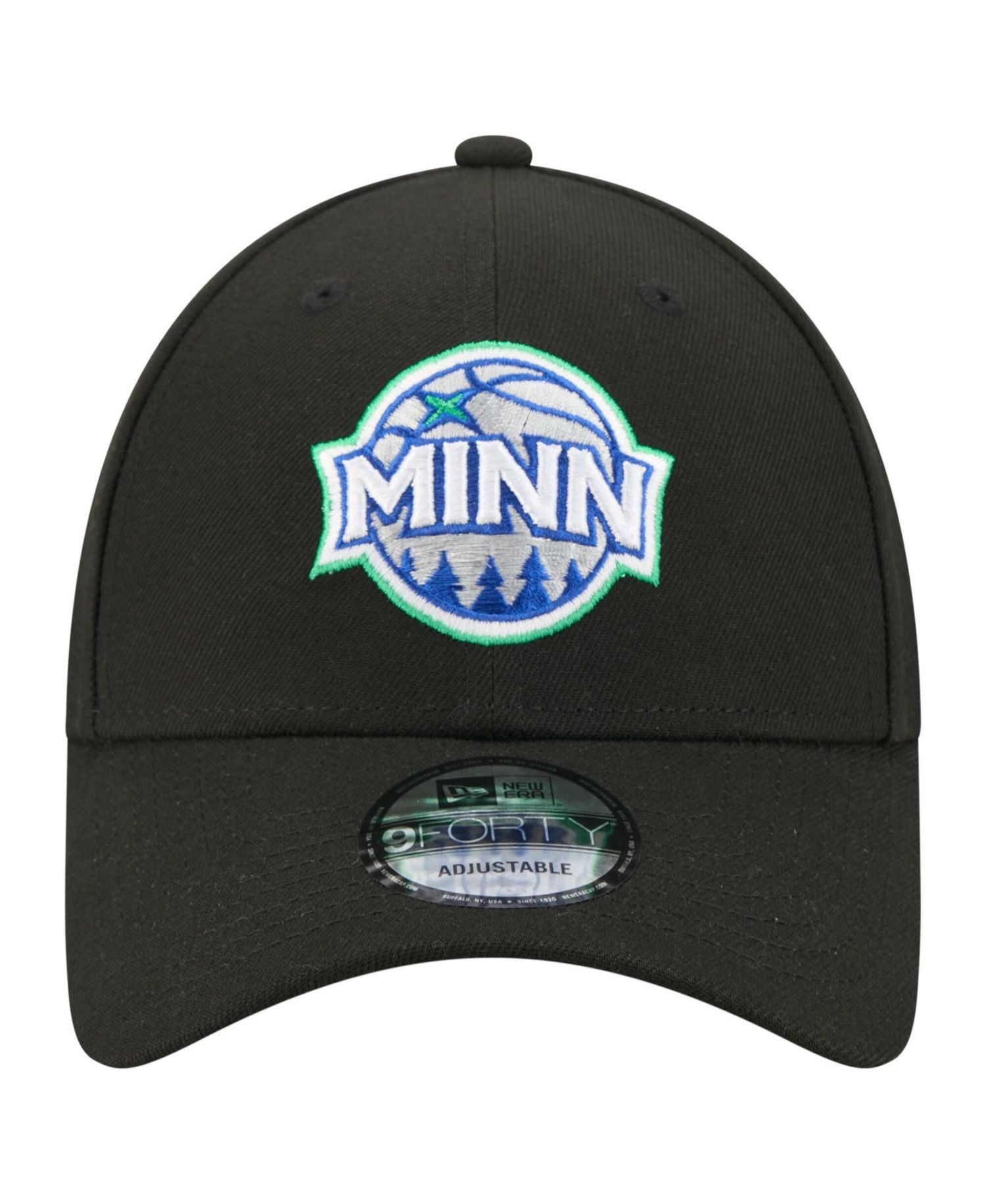 Men's Black Minnesota Timberwolves 9FORTY Adjustable Hat