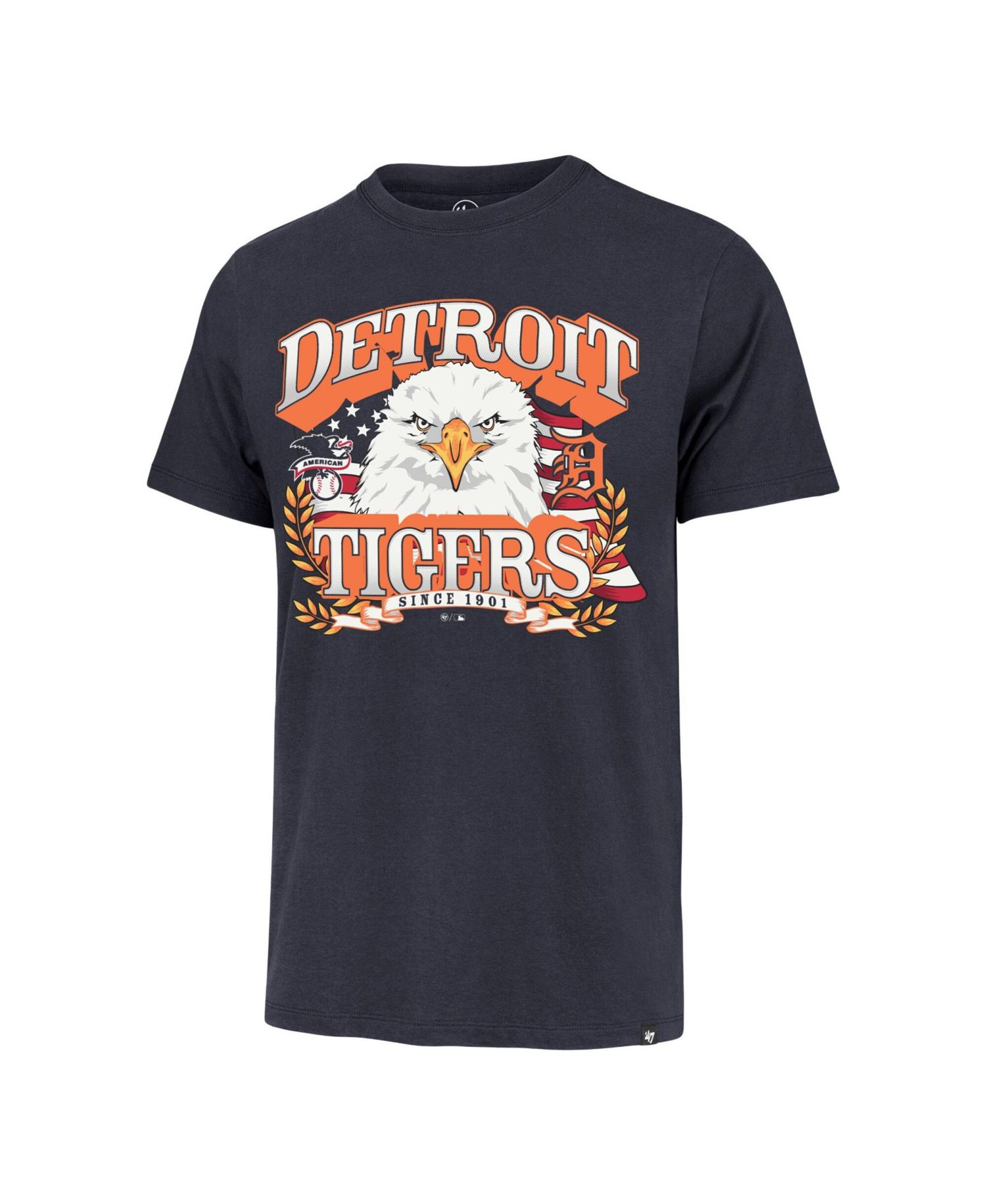 Men's Navy Detroit Tigers Americana Eagle T-Shirt
