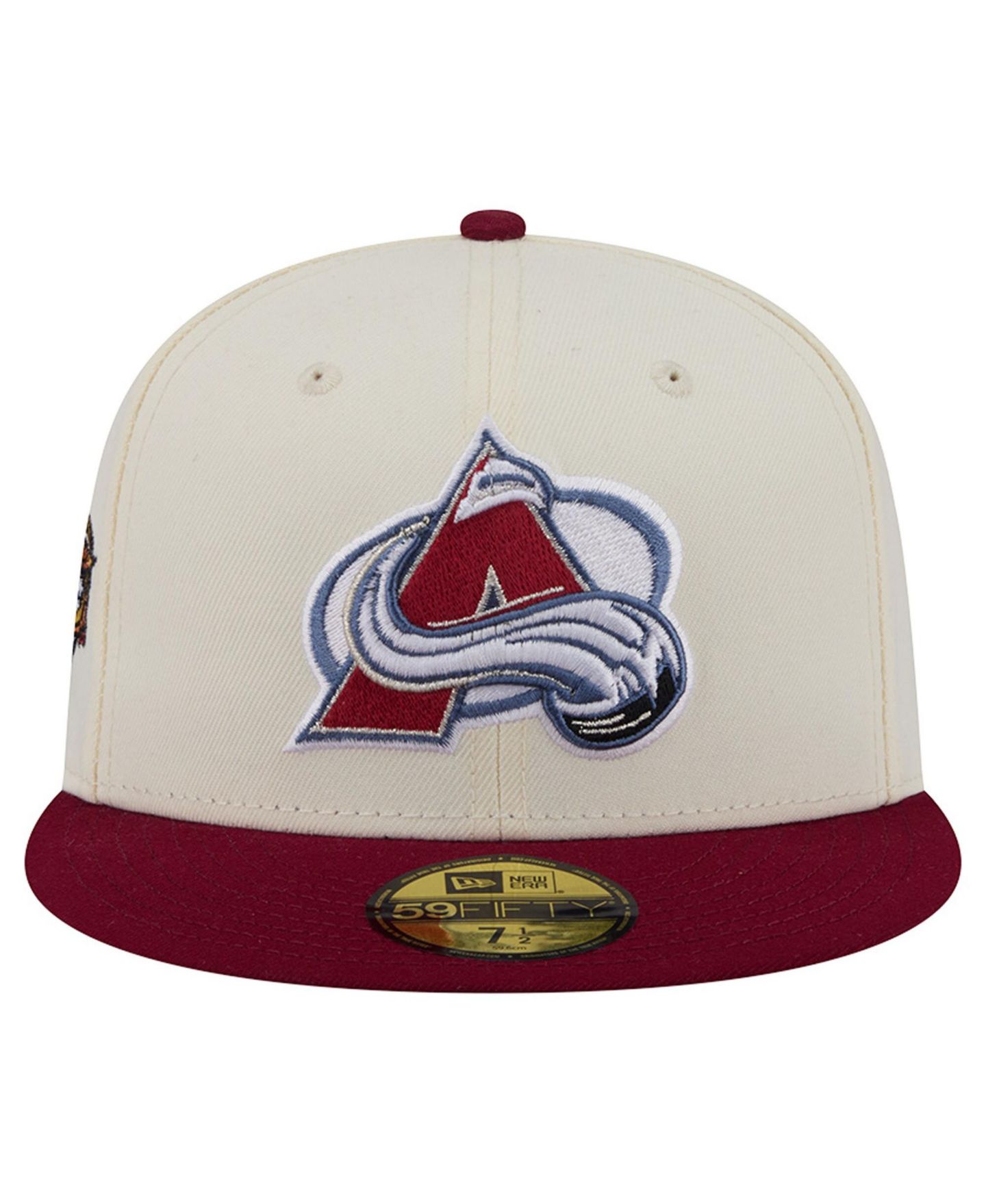 Мужская кепка New Era Cream Colorado Avalanche 250th Anniversary of the United States Two-Tone 59FIFTY Fitted Hat — фото 2