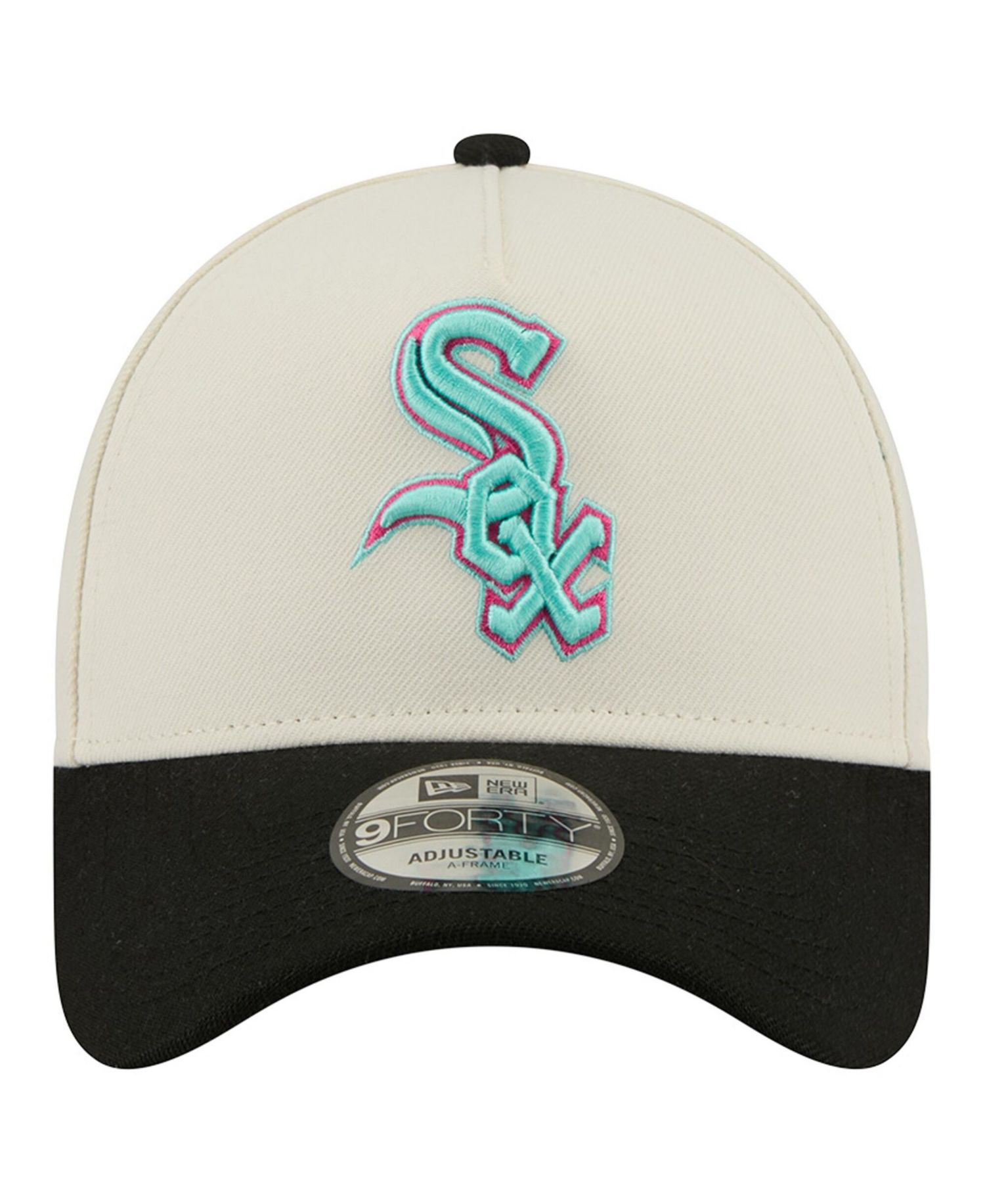 Men's Cream Chicago White Sox Stadium Chrome 9FORTY A-Frame Adjustable Hat