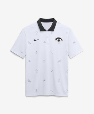 Men's White Iowa Hawkeyes Vapor Pattern Dri-FIT Polo Shirt