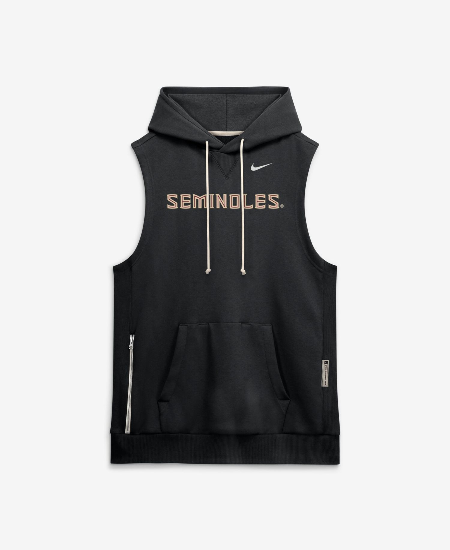 Men's Black Florida State Seminoles 2026 Sideline Sleeveless Dri-FIT Hoodie