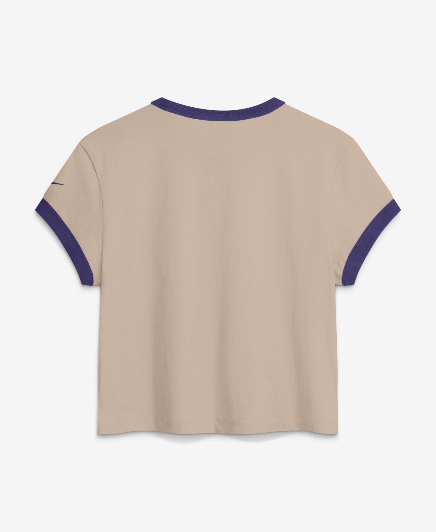 Женская футболка Nike Cream Baltimore Ravens Rewind Ringer Mod Cropped — фото 2