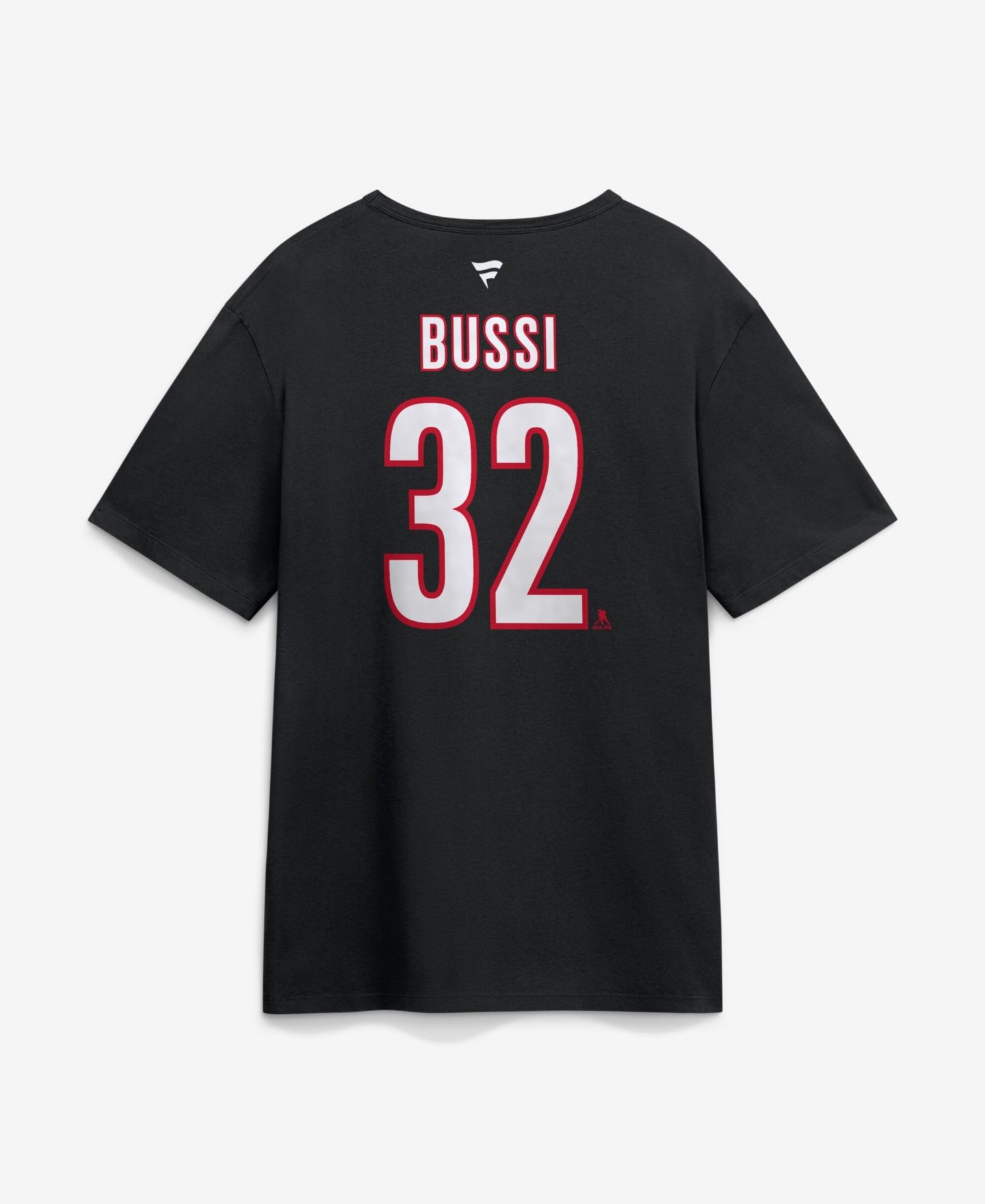 Мужская футболка Fanatics Brandon Bussi Black Carolina Hurricanes Authentic Stack Name & Number — фото 3