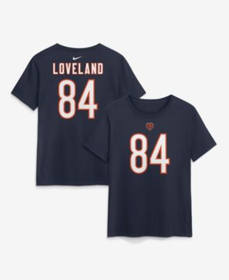 Women's Colston Loveland Navy Chicago Bears Name & Number T-Shirt