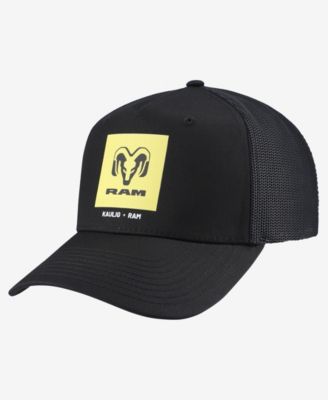 Men's and Women's x Ram Black Square Trucker Adjustable Hat