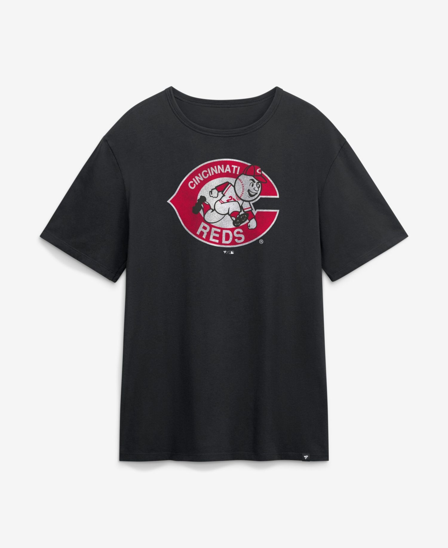 Men's Black Cincinnati Reds Vintage Logo Legacy T-Shirt