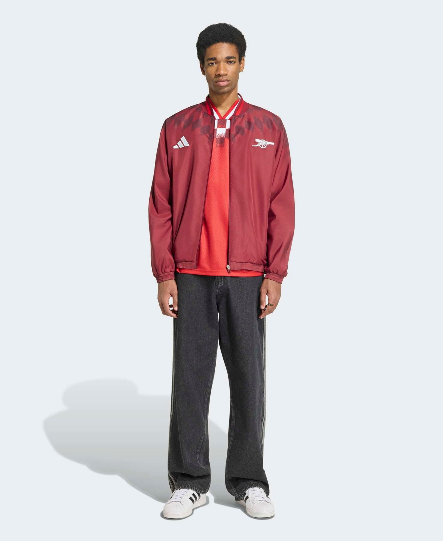 Мужская куртка adidas Maroon Arsenal Stadium Culture Wear Full-Zip Track — фото 4