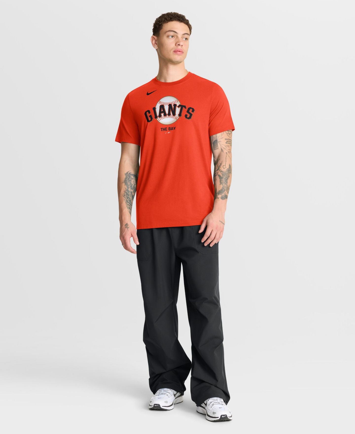 Мужская футболка Nike Orange San Francisco Giants Tri-Blend Logo — фото 5
