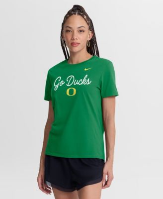 Women's Green Oregon Ducks Script Mantra Logo T-Shirt