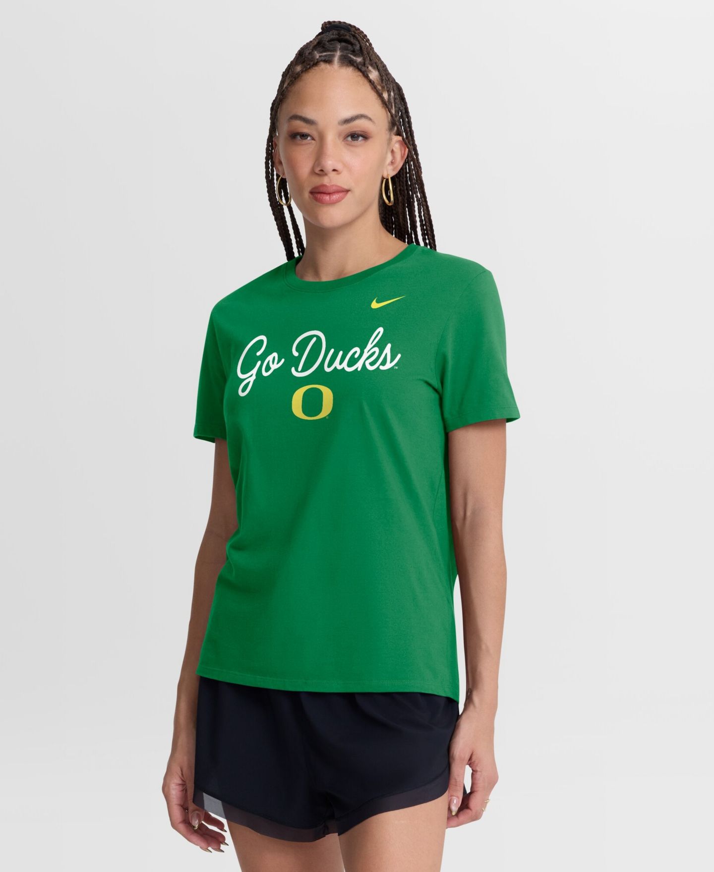 Женская футболка Nike Green Oregon Ducks Script Mantra Logo — фото 1