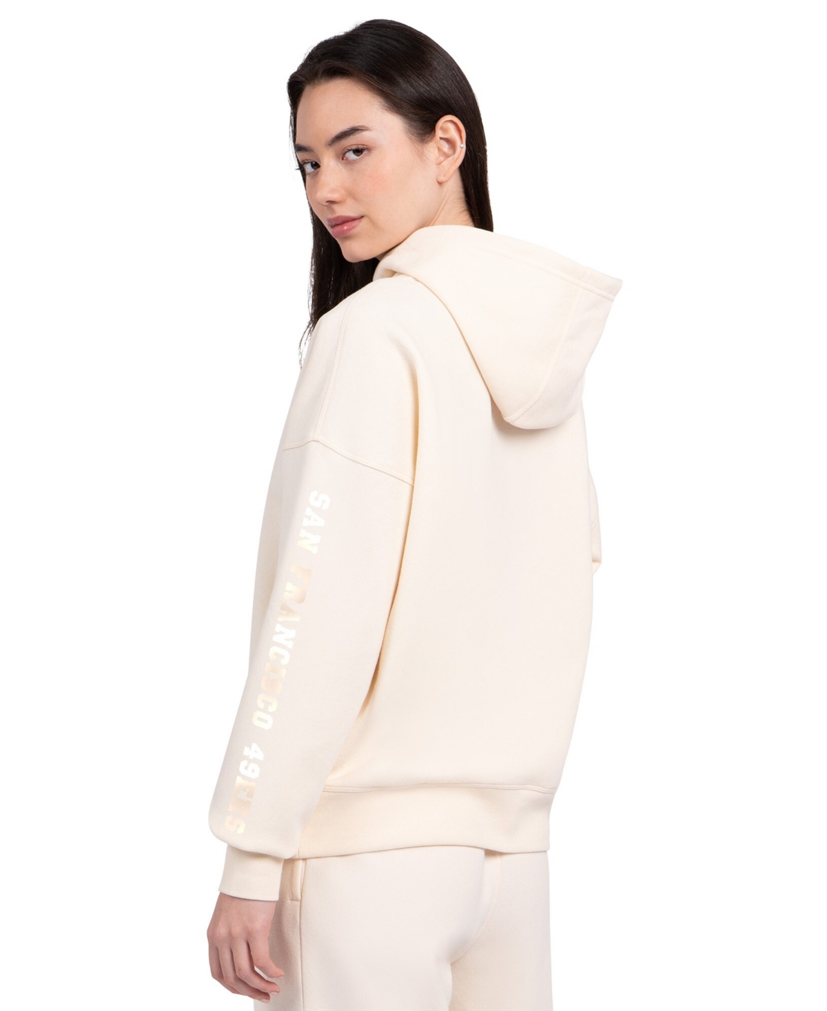 Starter Women's Cream San Francisco 49ers Pastels Relaxed Travel Hoodie