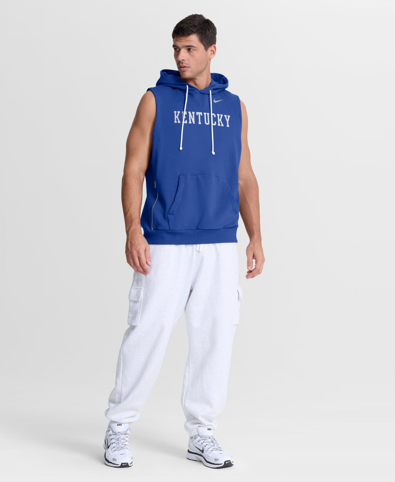 Men's Royal Kentucky Wildcats 2026 Sideline Sleeveless Dri-FIT Hoodie