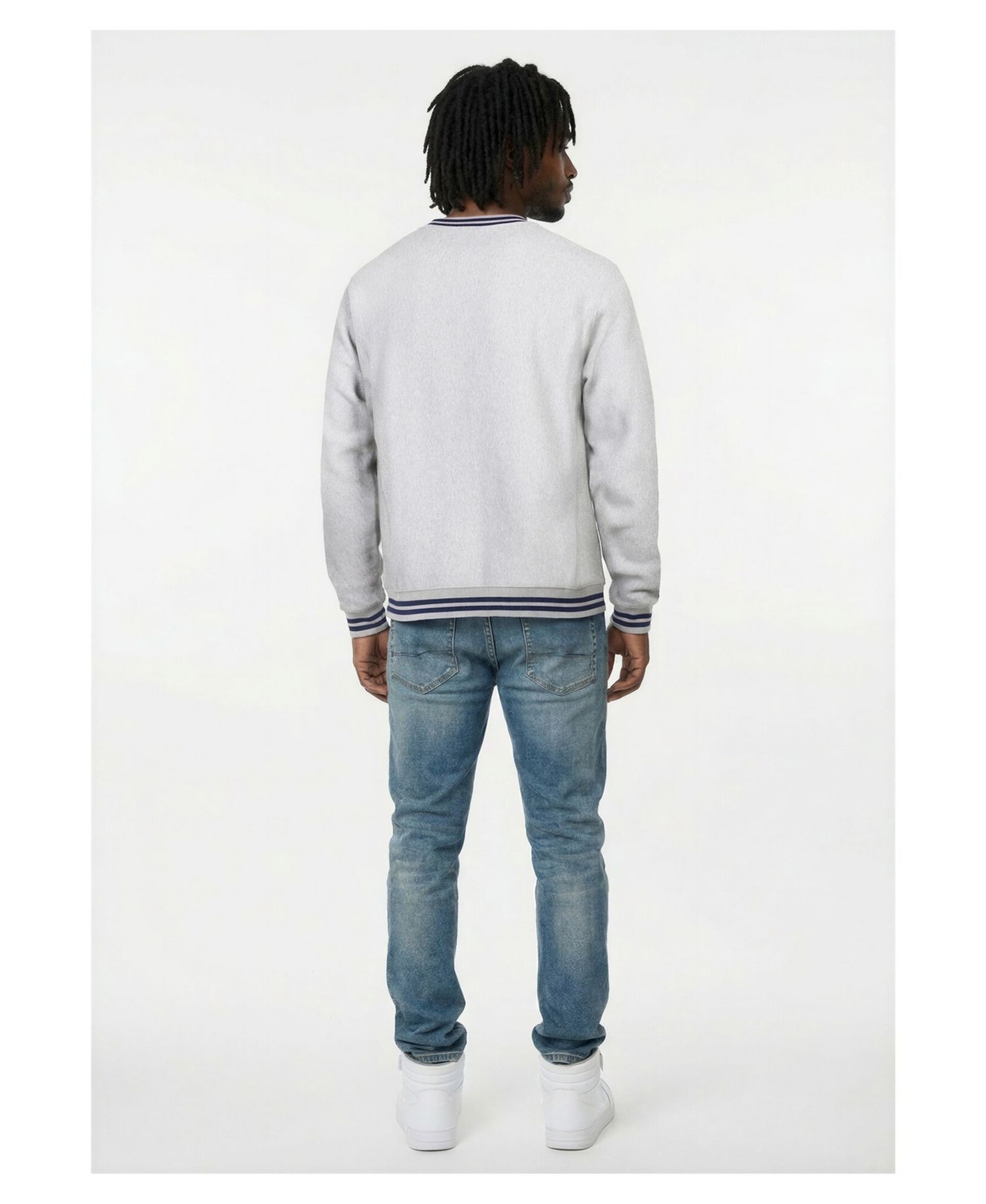 Men's Heather Gray Seattle Mariners Reverse Weave Sweatshirt