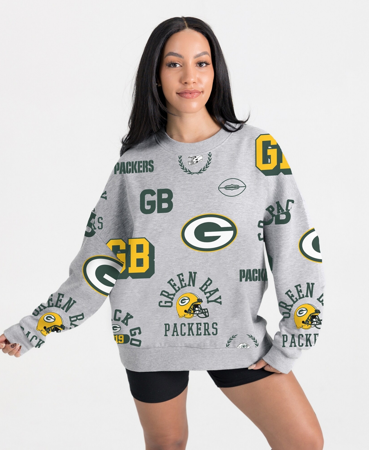 Gameday Couture Women's Heather Gray Green Bay Packers Always On Repeat Fleece Sweatshirt