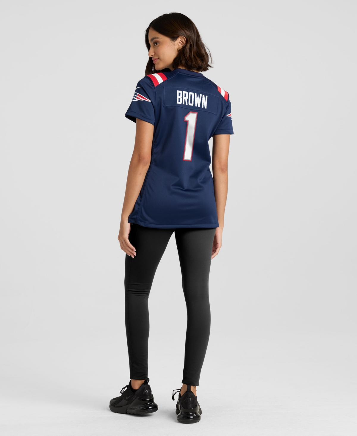 Nike Women's A.j. Brown Navy New England Patriots Game Jersey