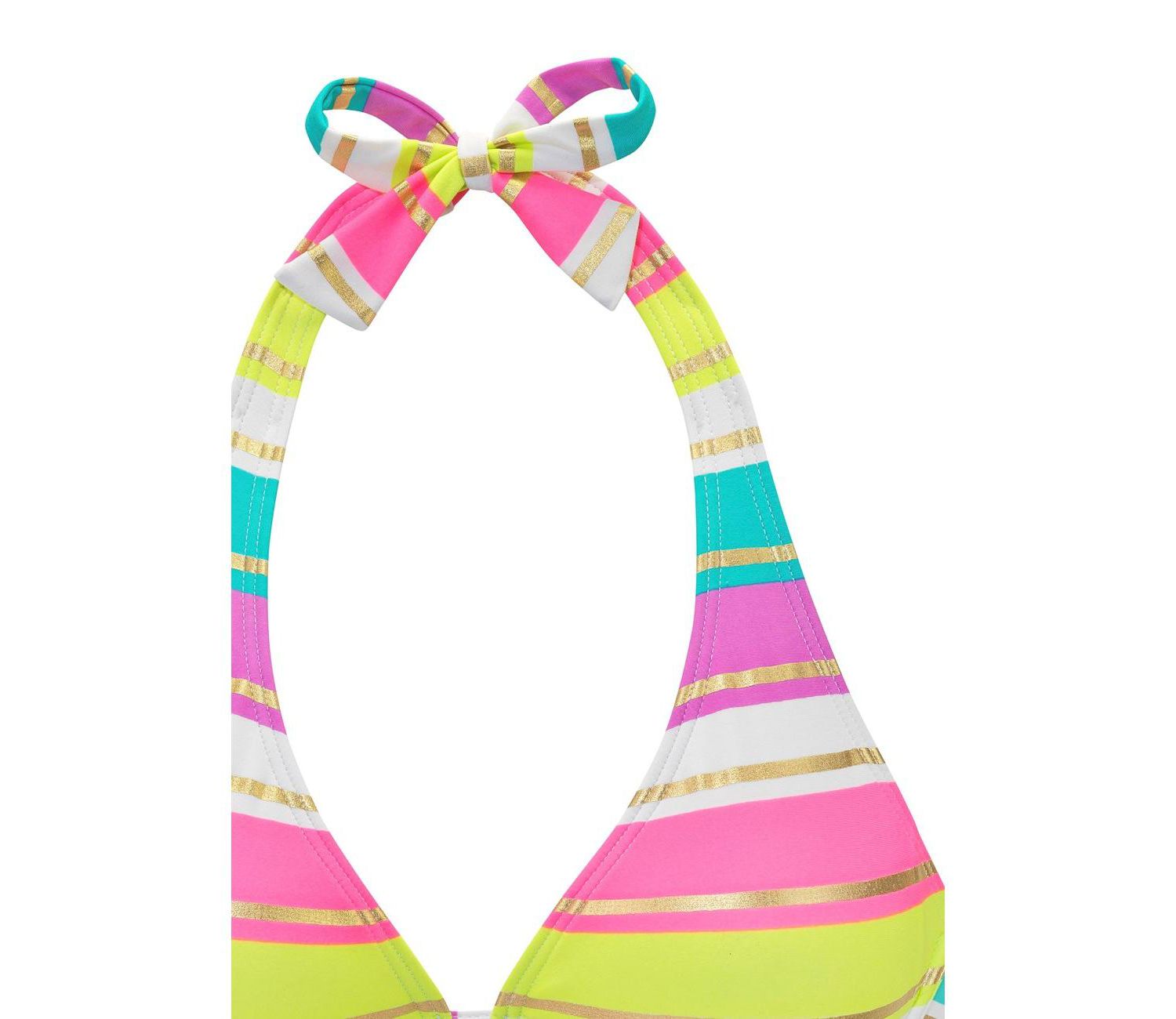 Women's Striped Everyday Comfort Underwire Bikini Top