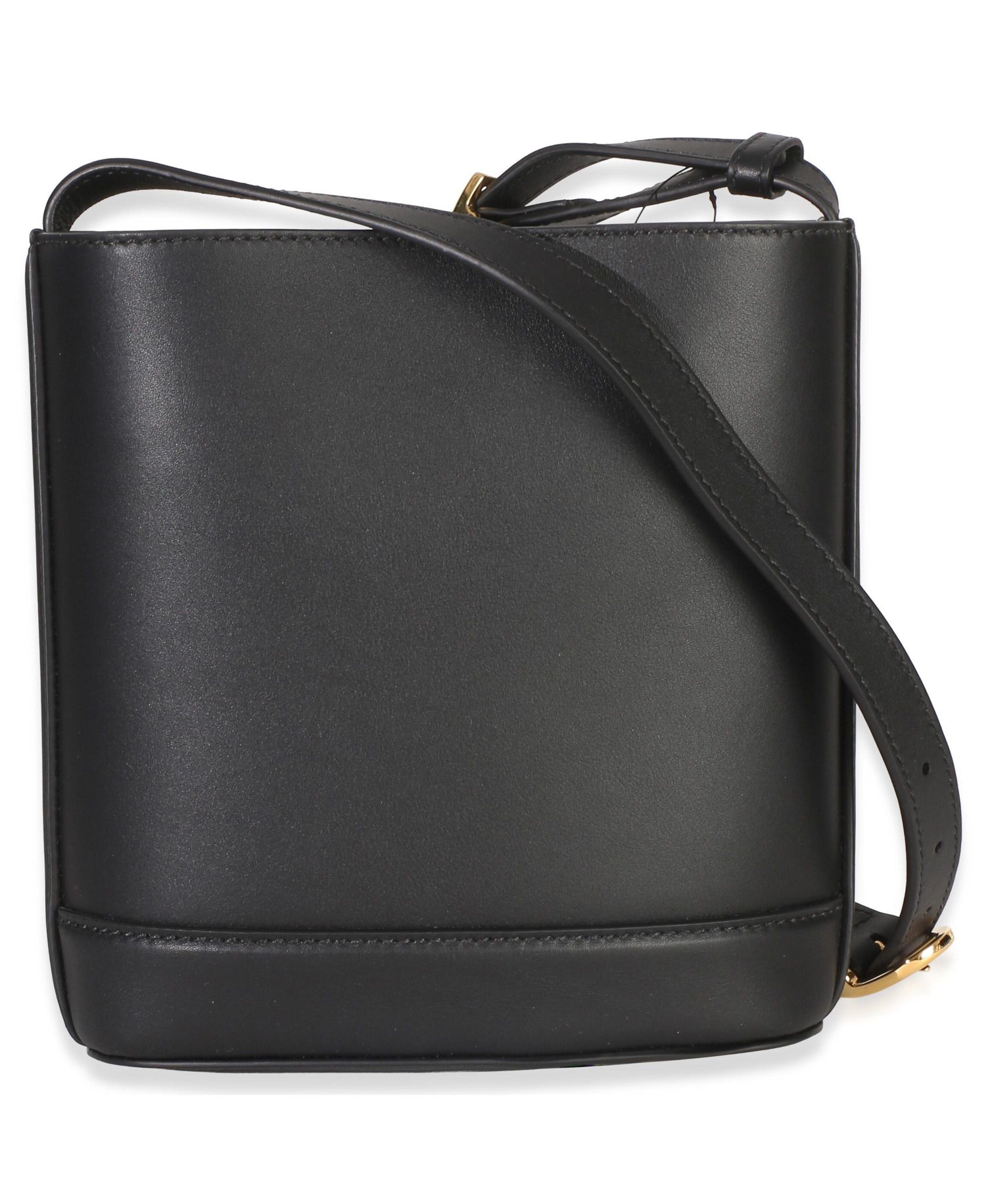 Black Smooth Calfskin Hasler Horsebit 73 Small Bucket Bag