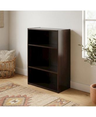Bookcase with Sturdy Wood Shelves for Home Storage