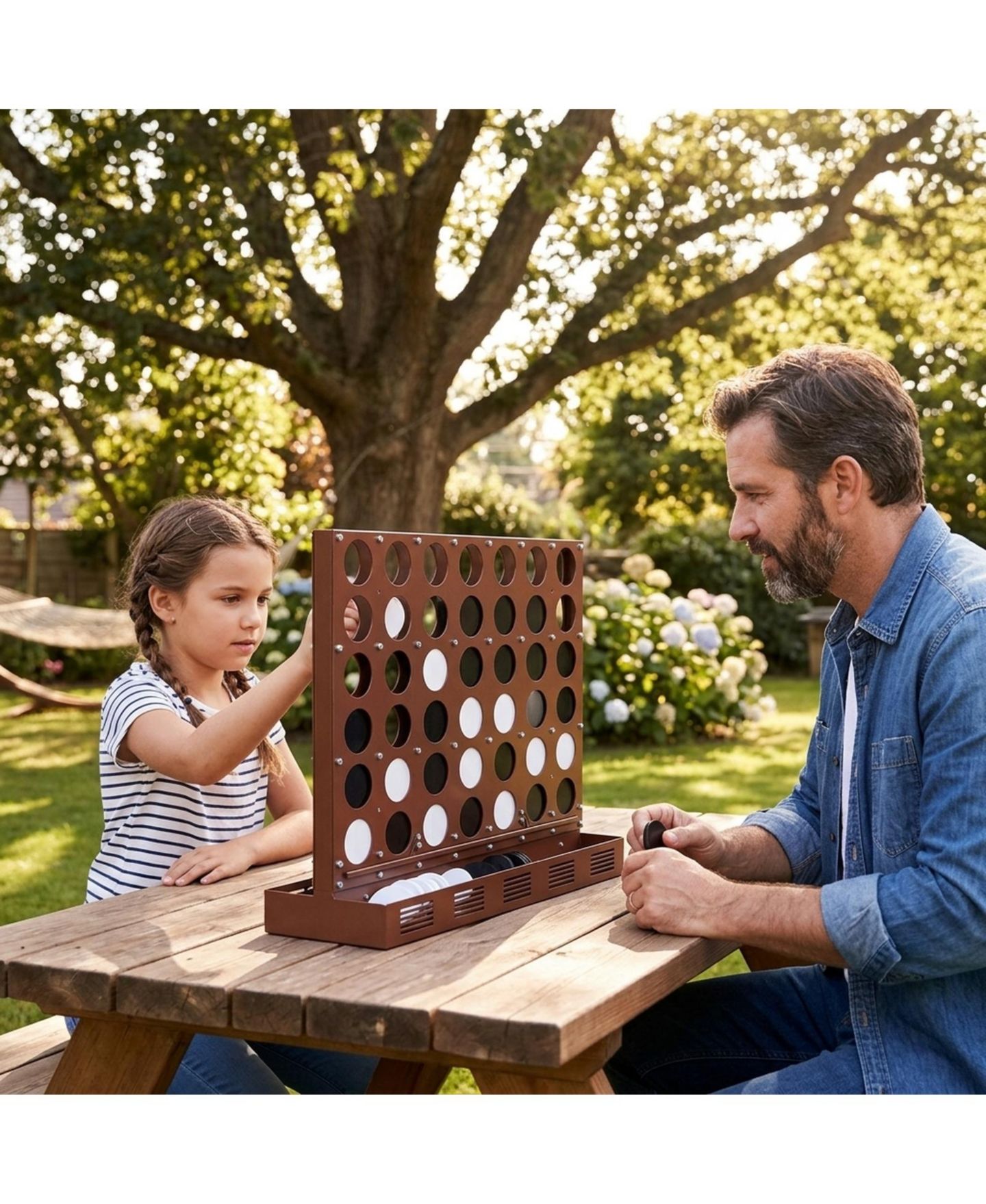 Детская настольная игра HONGGE Connect Four Strategy Wall-Mounted Board Game, Ages 6+, цвет: Коричневый — фото 2