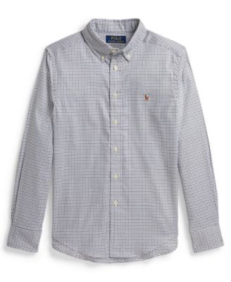 Boys' 8-20 Checked Performance Oxford Shirt