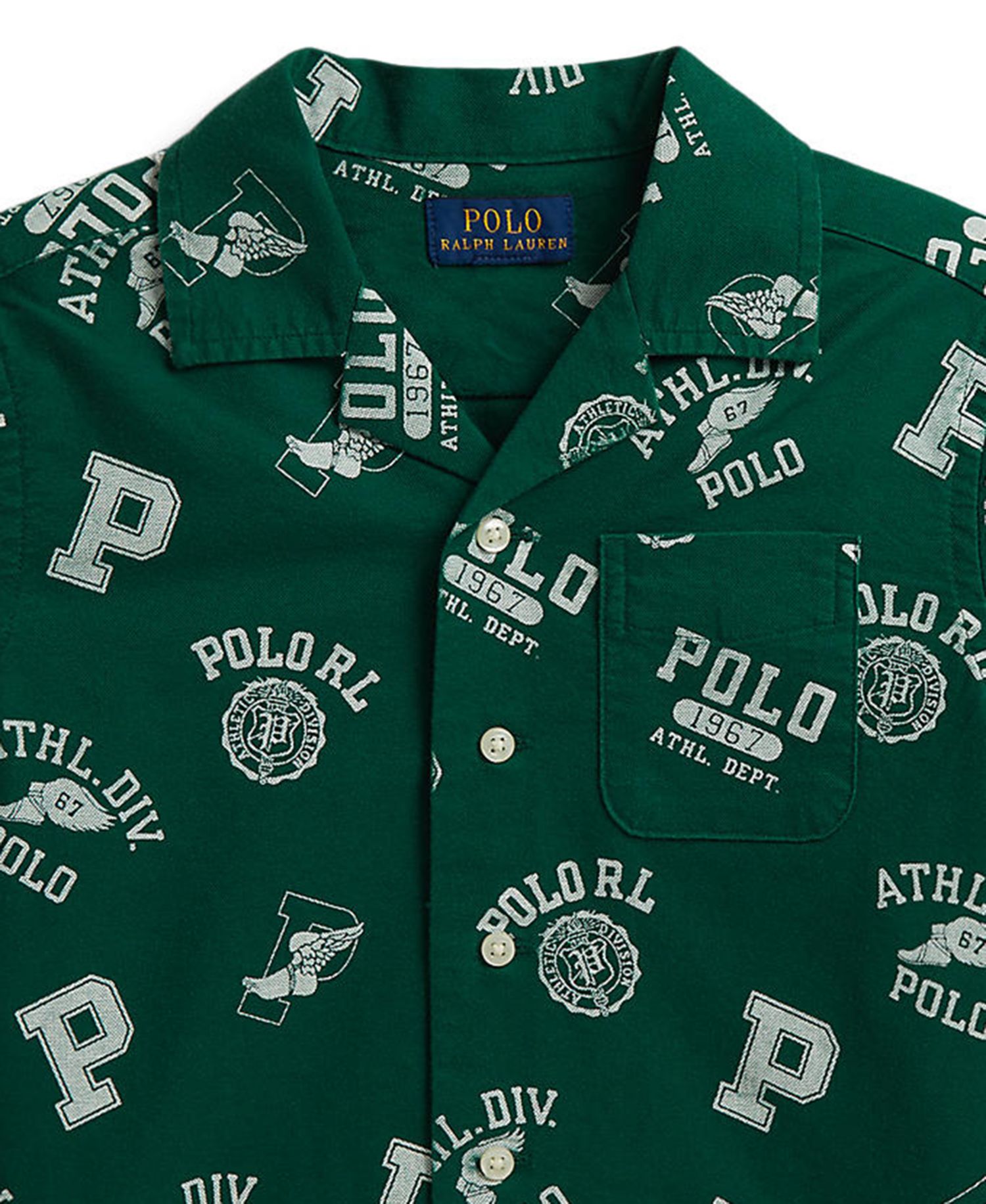 Boys' 2T-7 Print Cotton Oxford Shirt