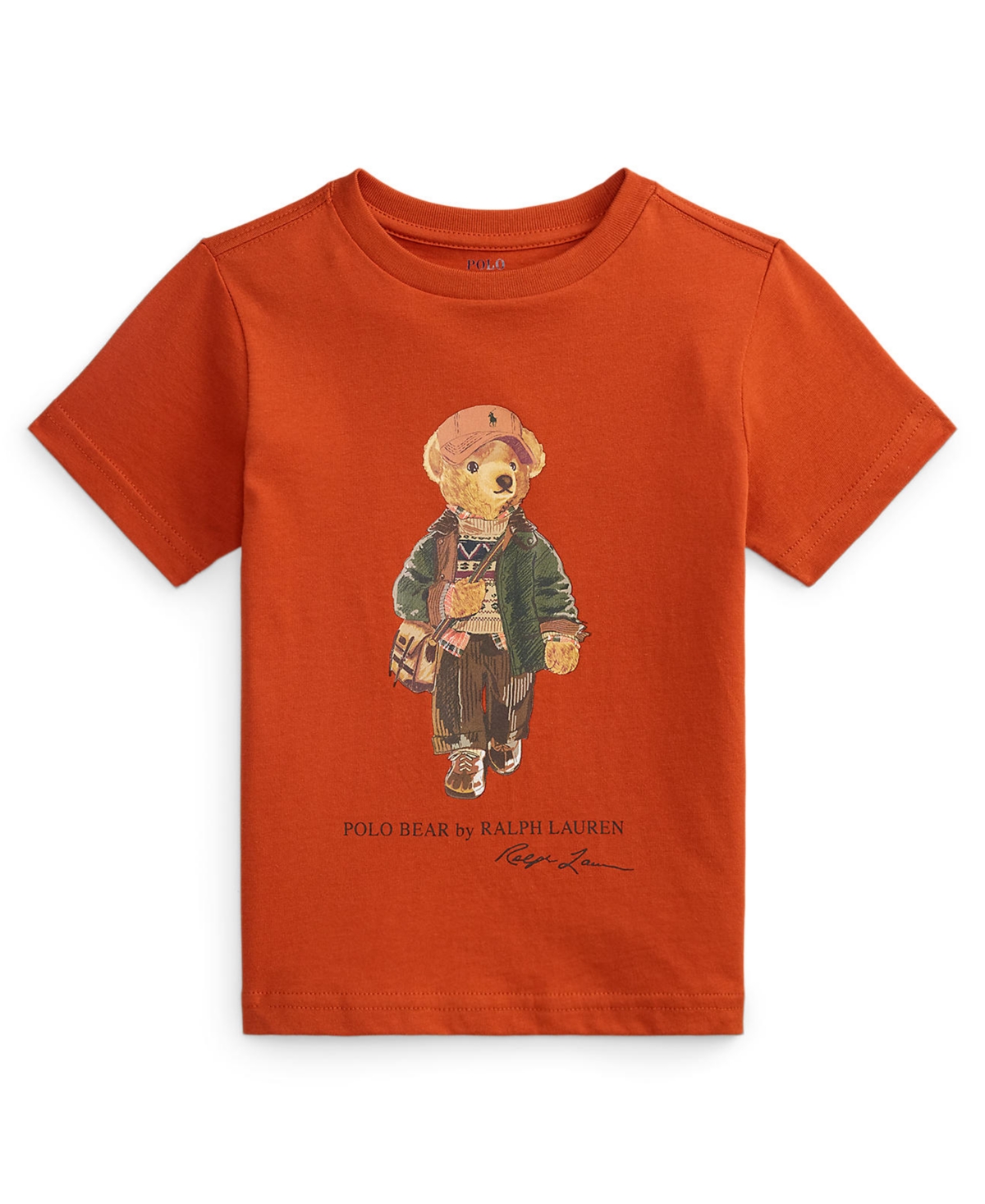 Polo Ralph Lauren Boys' 2T-7 Polo Bear Cotton Jersey T-Shirt - Varsity Orange