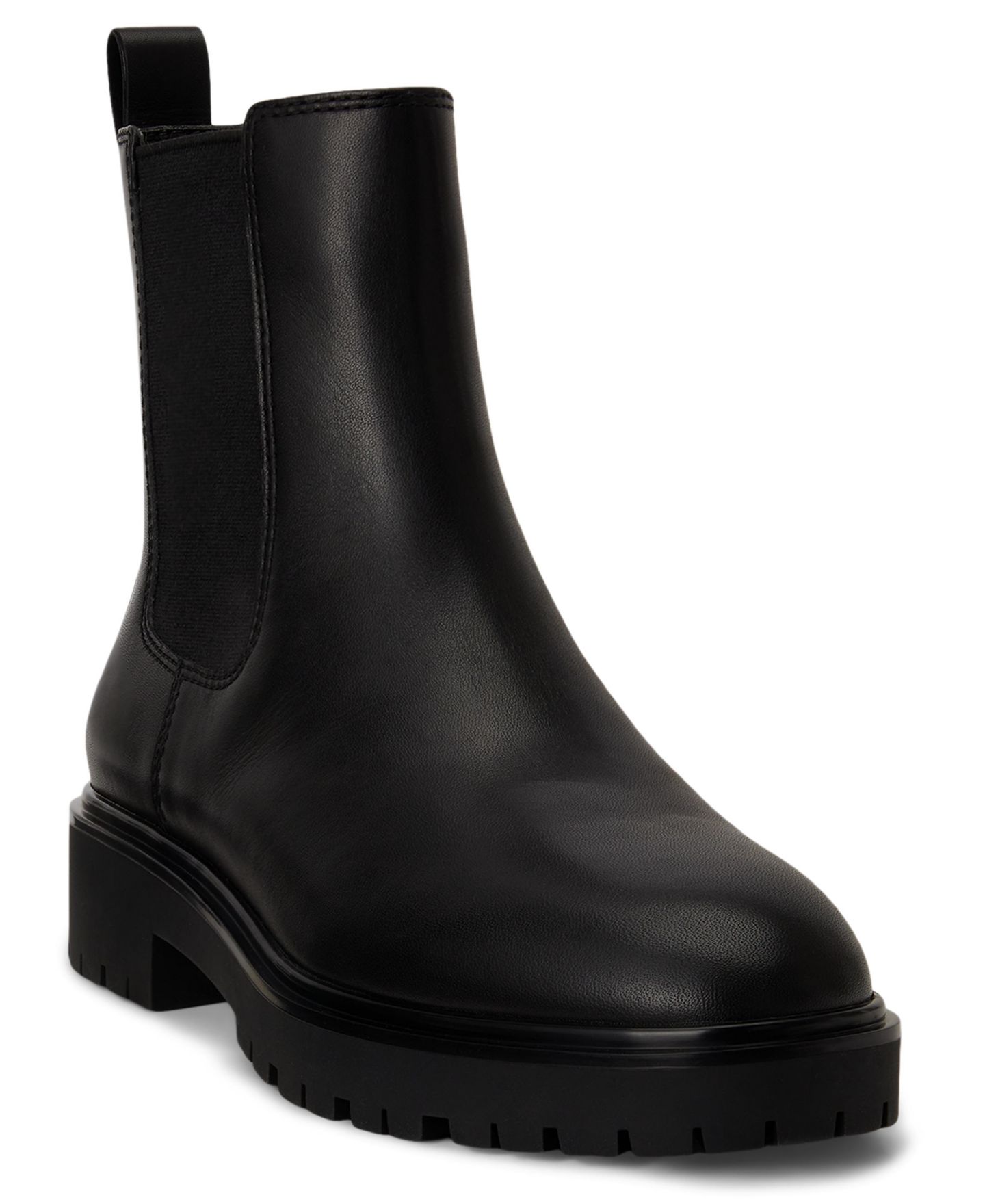 Женские ботинки Lauren Ralph Lauren Allyson Block Heel Chelsea, цвет: Чёрный гладкий кожаный — фото 1
