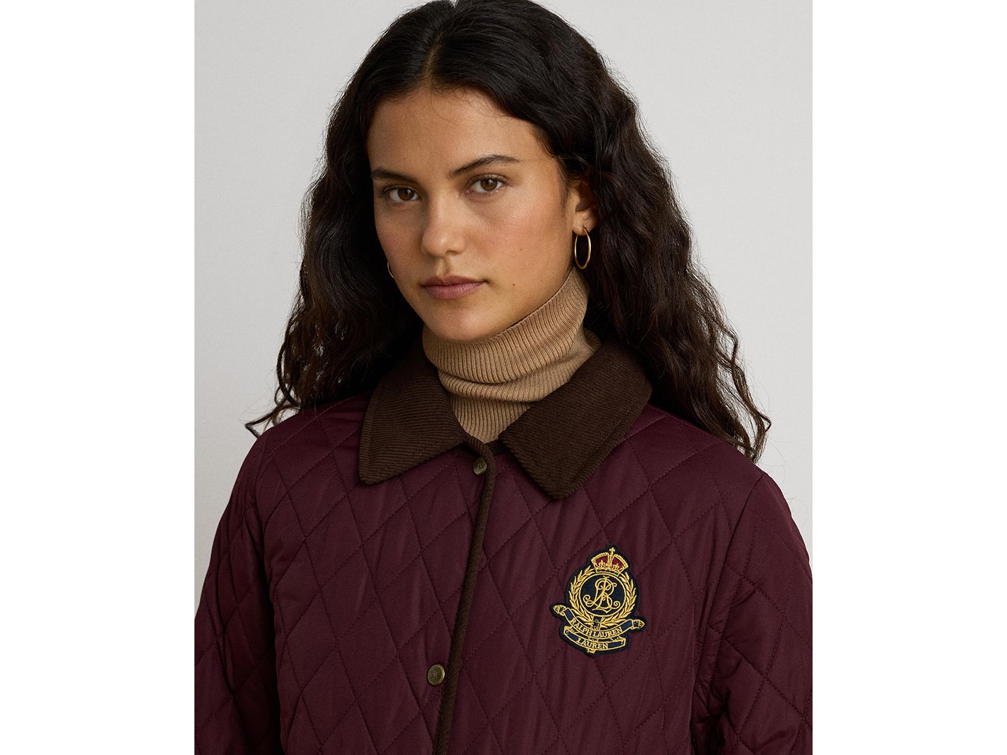Женское пальто Lauren Ralph Lauren Collared, цвет: Тёмный гранатовый — фото 3