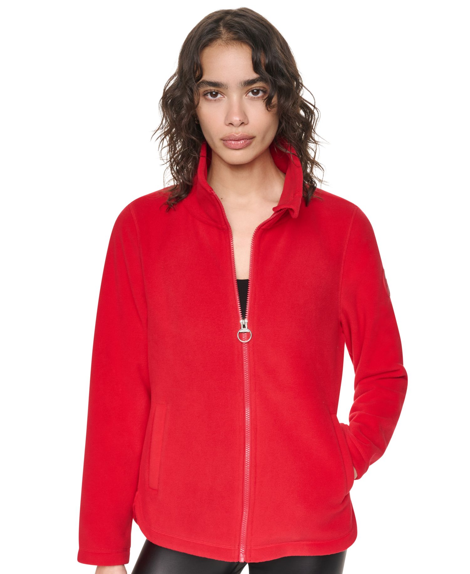 Women's Fleece Curved-Hem Zip-Up Jacket
