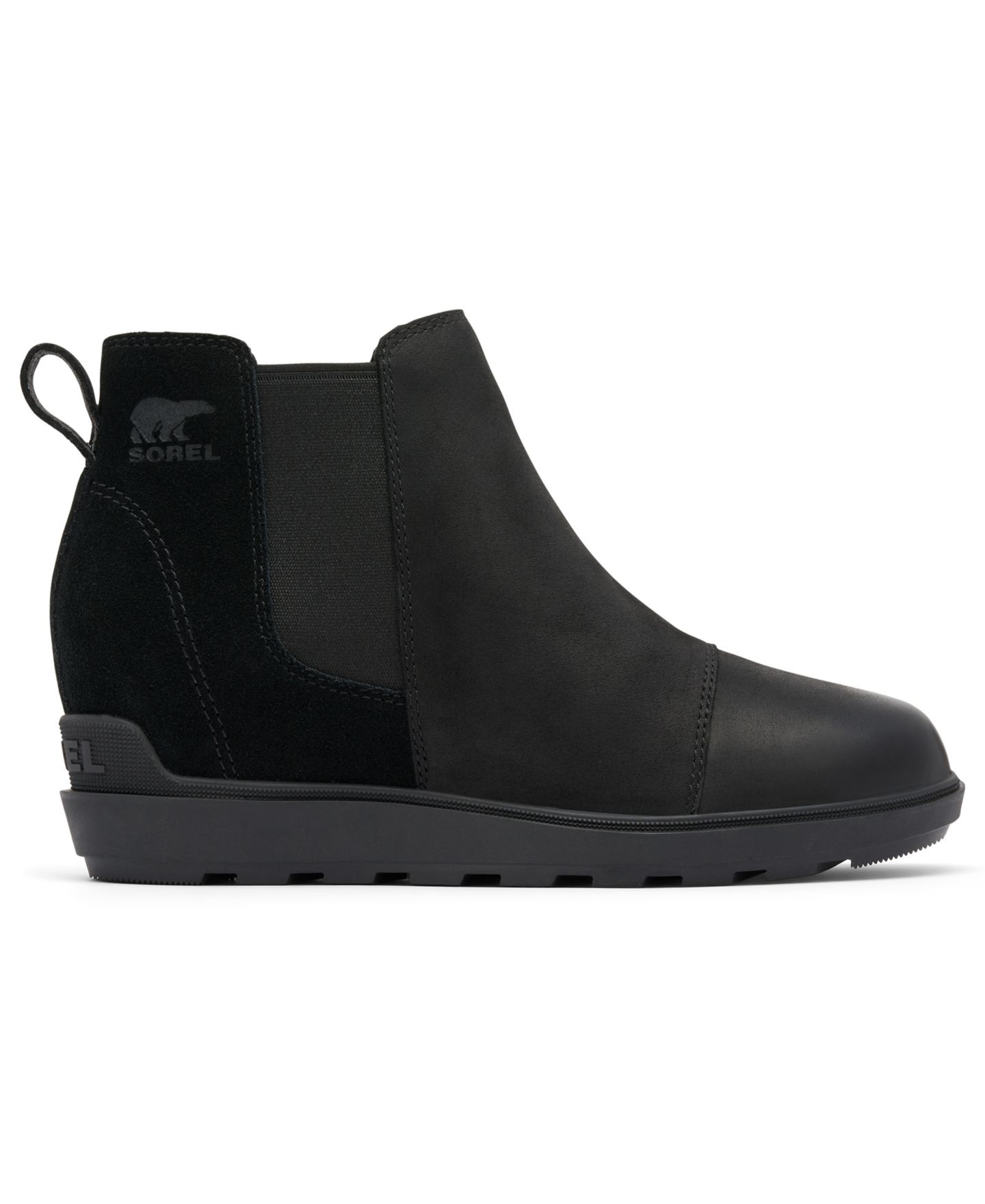 Женские ботинки Sorel Evie II Chelsea Slip-On Booties, цвет: Чёрный морской — фото 2
